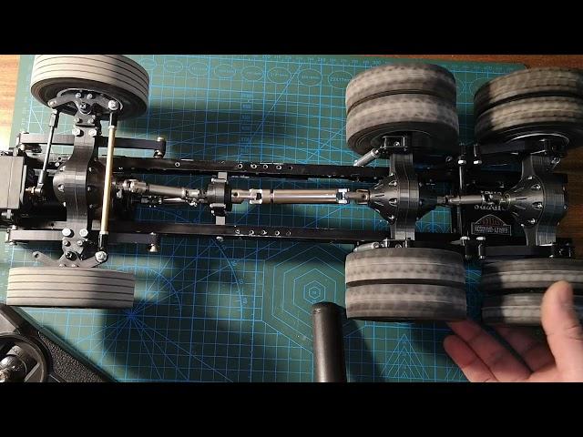 1/14 RC Tamiya trucks 3D printed drive axles in action