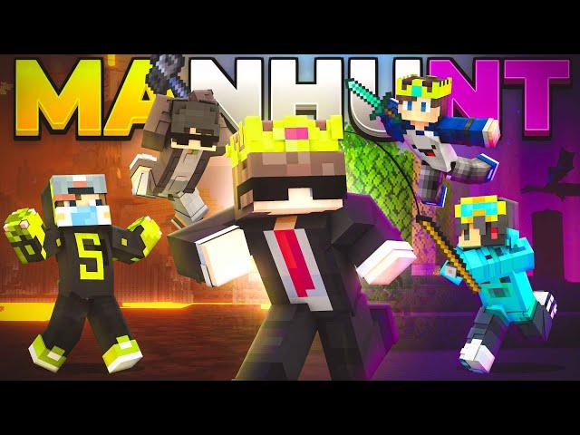 Minecraft Manhunt Speedrunner vs 3 Hunters