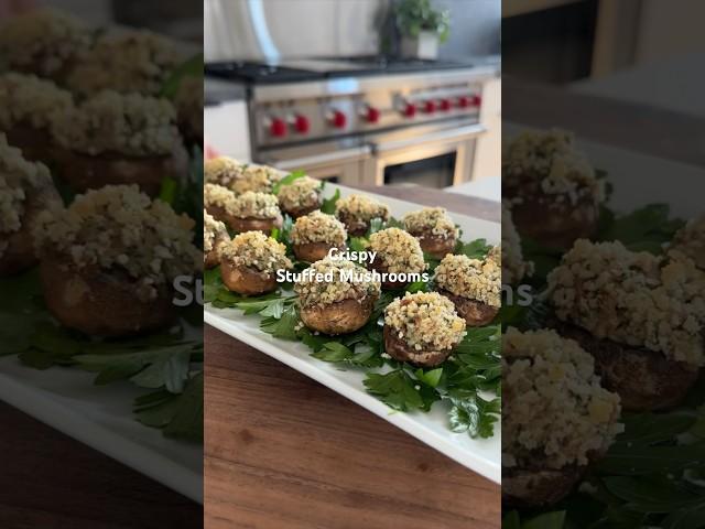 Crispy stuffed mushrooms 