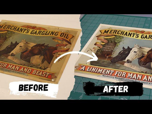 Restoring a 19th-Century Antique Advertisement