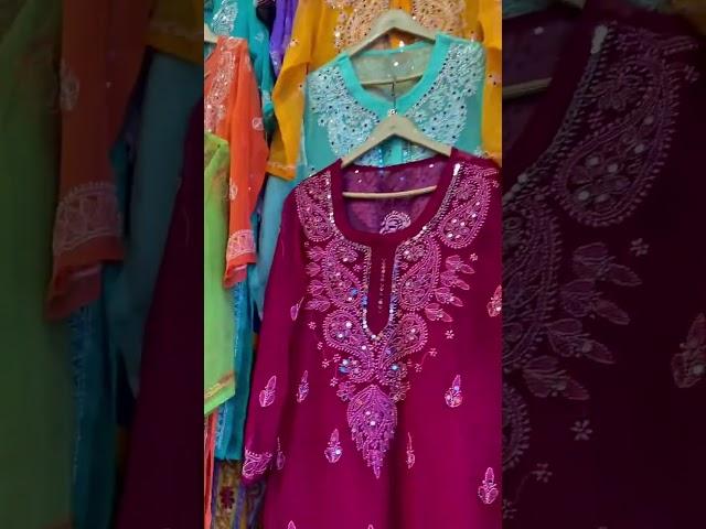 Sarojini Nagar Market Delhi | Latest Ethnic Collection Sale|chickenkari kurti in ₹350 #shorts #viral