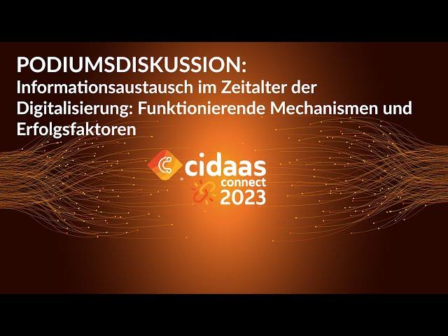 PODIUMSDISKUSSION: Informationsaustausch im Zeitalter der Digitalisierung