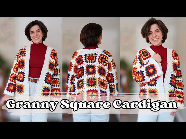 I Made A Crocheted Granny Square Cardigan : And I love it!