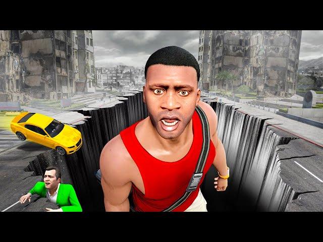 GTA 5 - BIGGEST Earthquake EVER! (Sinkholes, Tsunami & World Destroyed)