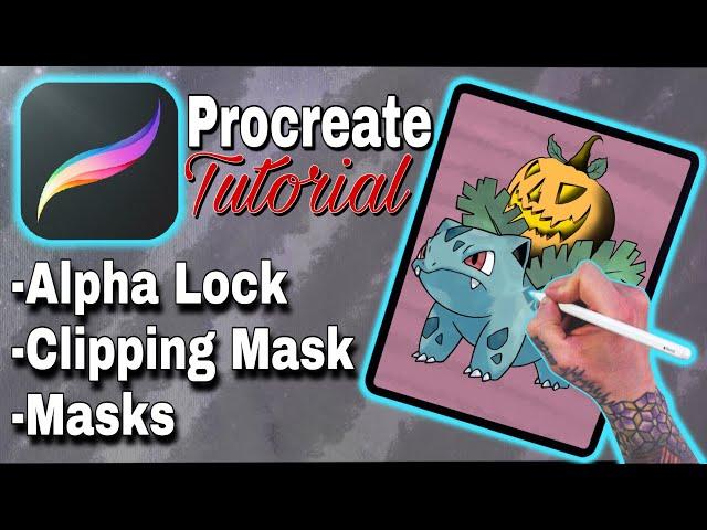 How To Use Alpha Lock, Clipping Mask and Masks in Procreate - Procreate Tutorial