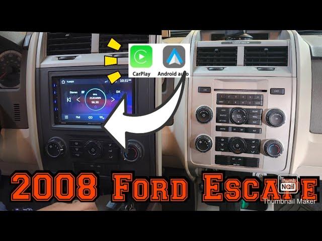 08-11 Ford Escape How to remove the radio Install carplay android auto backup camera tutorial