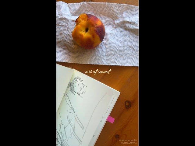 art of sound asmr ️  #asmr #asmrvideo #naturesounds #doodle #sketchbookart #peach #illustrator