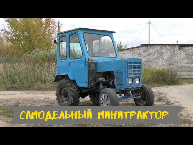 Homemade MINITRACTOR with ZID 4.5 engine. Review and test drive