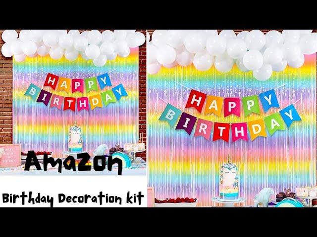 Birthday Decoration Ideas At Home, Amazon Easy & Under Budget Unicorn Birthday Party Decorations kit