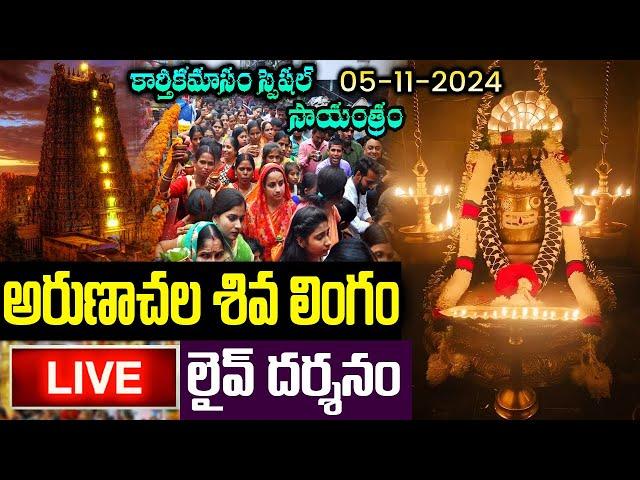 LIVE: కార్తీకమాసం స్పెషల్ అరుణాచల శివ లింగం లైవ్ దర్శనం | Arunachala Shiva Lingam Live Darshanam