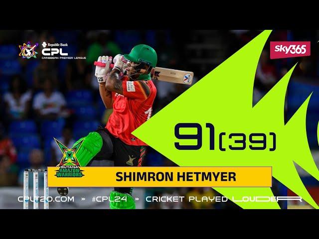 Shimron Hetmyer's HUGE Score vs Patriots! | CPL 2024