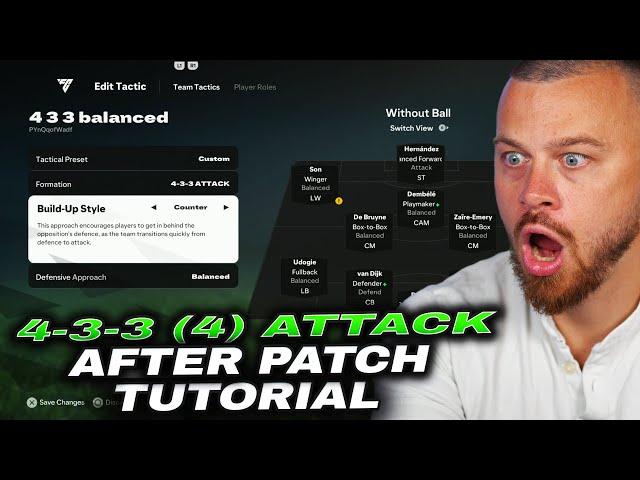 EA FC 25 Post Title Update Best META Formation 4-3-3 (4) ATTACK Elite Division *BEST Custom Tactics*