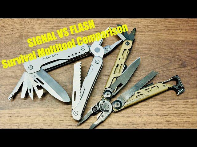 Leatherman Signal VS ROXON Flash Elite full reviews and comparison #edc #roxon #leatherman #review