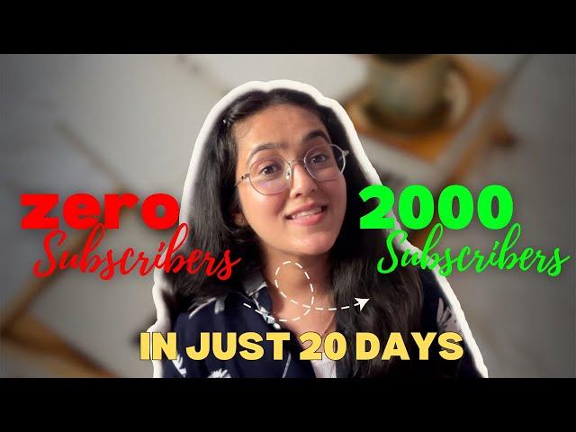 How I get 2000 subscribers in 20 days in 2025