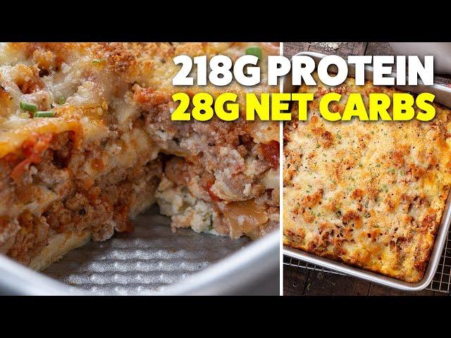 Easy Low Carb Lasagna | High Protein Meal Prep