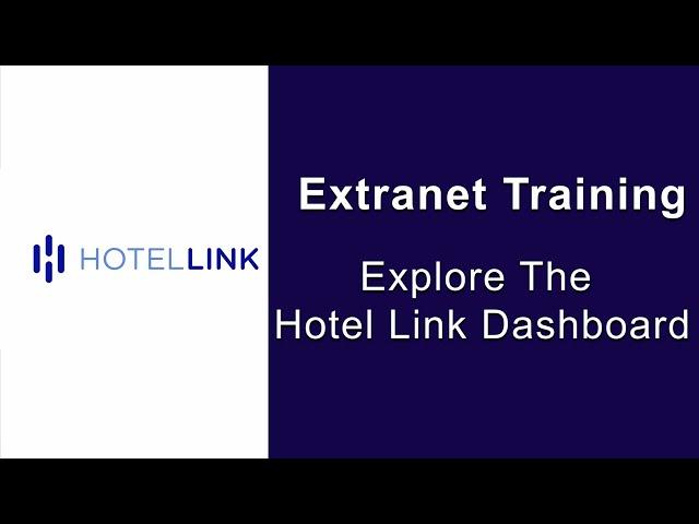 Extranet demo - Explore The Hotel Link Dashboard