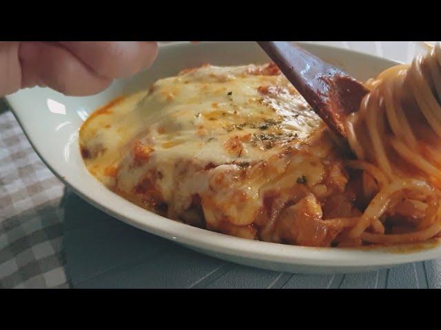 Eng sub)Baked Cheese Tomato Pasta Recipe!!