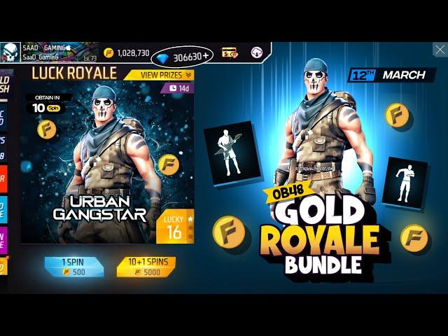 Ob 48 100% Gold Royale Bundle Free Fire | Magic Cube Exchange Event Free Fire | Free Fire New Event