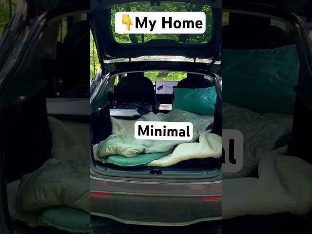Extreme Minimalism Living in a Car #teslamodely