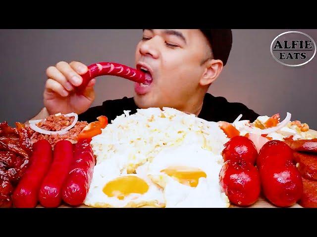 PINOY ALMUSAL | FILIPINO BREAKFAST | SILOG FEAST | MUKBANG ASMR | ALFIE EATS