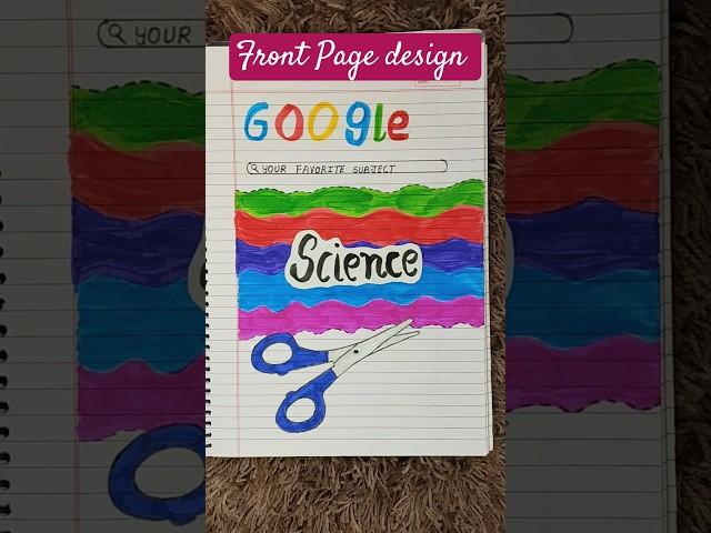 Front page idea for assignment @Crafterkashish-19#science#diy#shorts#craft#frontpagedesign