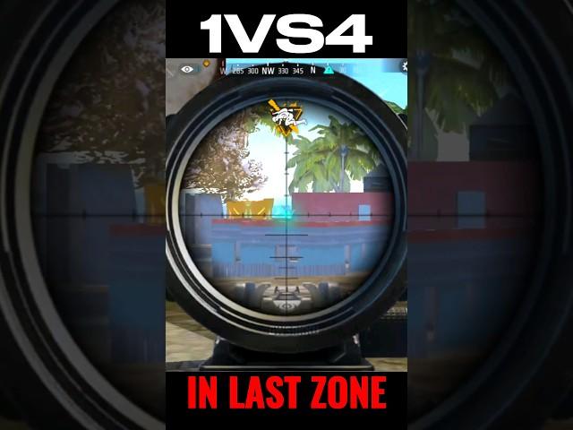 1 vs 4 Clutch With Sniper In Grandmaster Lobby Last Zone #shorts #freefire