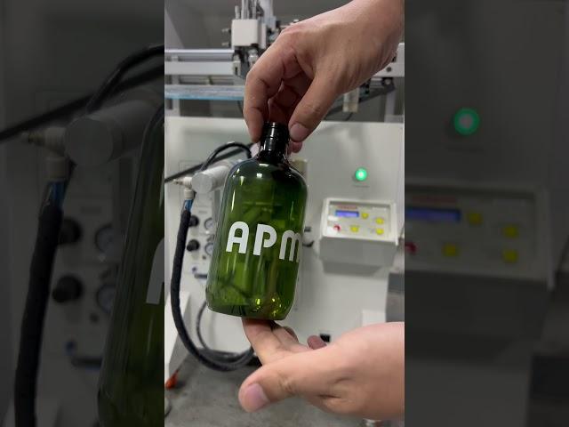 Quick And Easy Operation Of Semi-automatic Screen Printing Machine For Bottles At Home#shorts