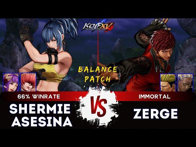 KOF XVSHERMIE ASESINA (Shermie/Athena/Leona) vs ZERGE (Vice/Yamazaki/Dolores)Ranked Match - 12/24