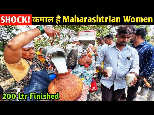 SHOCK! Maharashtrian Women's FINISHED 200 Ltr Lassi in 3 Hours | Famous Street Food in Kolhapur