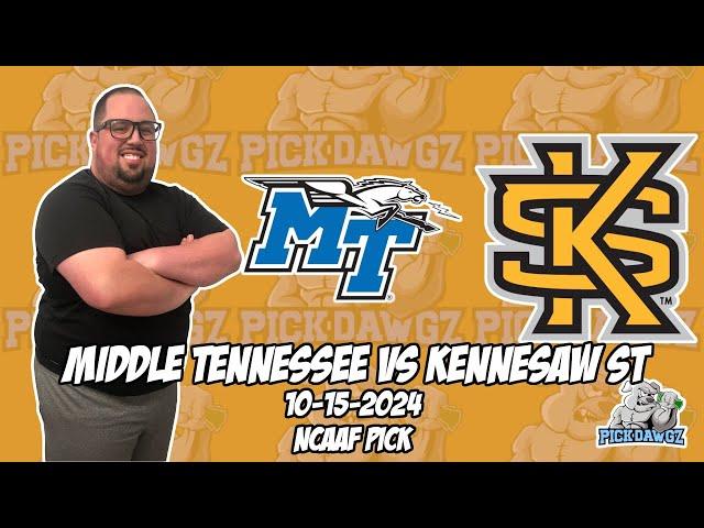 Middle Tennessee vs Kennesaw State 10/15/24 College Football Picks & Predictions | Week 8 NCAAF Tips