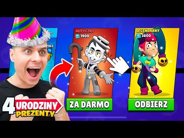 FREE POSTAĆ dla KAŻDEGO na 4 URODZINY w Brawl Stars!