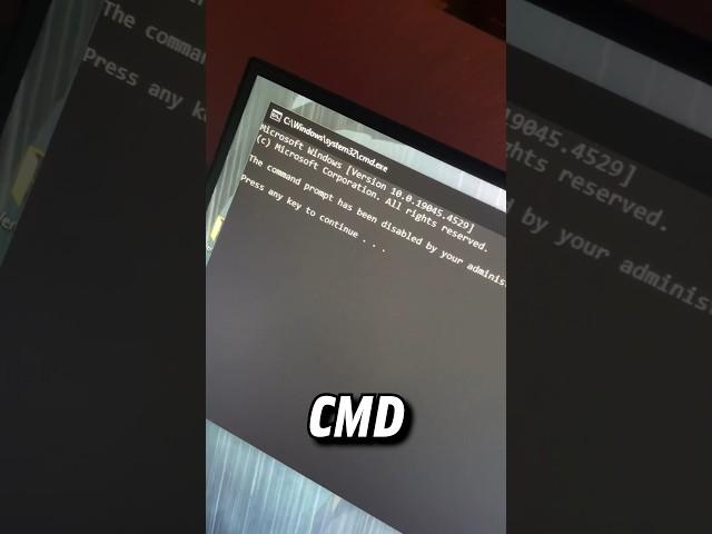Unblocking CMD!  #shorts