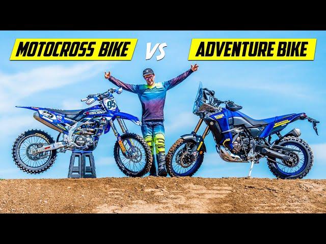 700cc Adventure Bike vs. 450cc Motocross Bike!