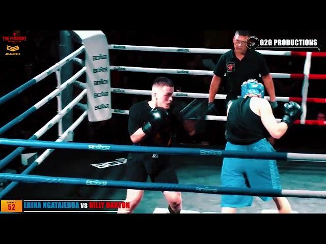 THE FOUNDRY & GLOZIER BOXING BARBER BASH 2 - ERIHA NGATAIERUA vs BILLY DARTON Boxing Fight