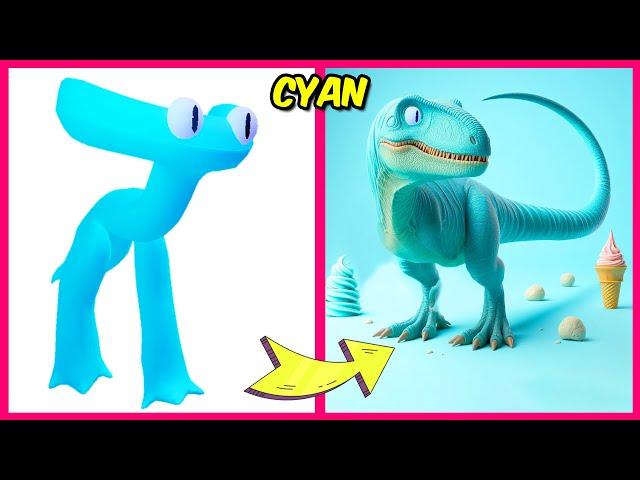 Rainbow Friends Chapter 2 in REAL LIFE & their favorite things (Cyan, Blue & Yellow)