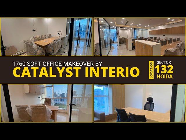 1760 sqft Office makeover in ATS Bouquet by Catalyst Interio | Office Interior Designer