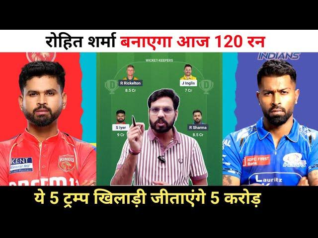 MI vs PBKS Dream11 Team Prediction || Mumbai Indians vs Punjab Kings Dream11 Team ||