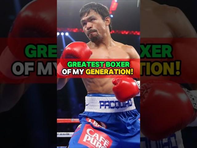 Manny Pacquiao Greatest Boxer of Generation But Not the Best Fighter⁉️ #mannypacquiao #shortsfeed