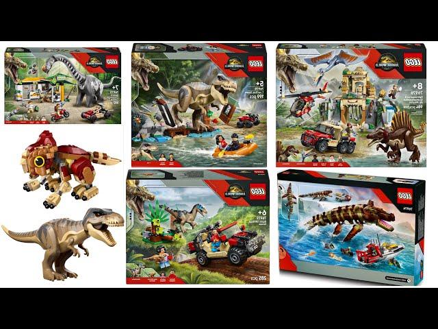 LEGO JURASSIC WORLD REBIRTH SETS REVEALED!! | Spinosaurus, T Rex, Mosasaurus & More!!