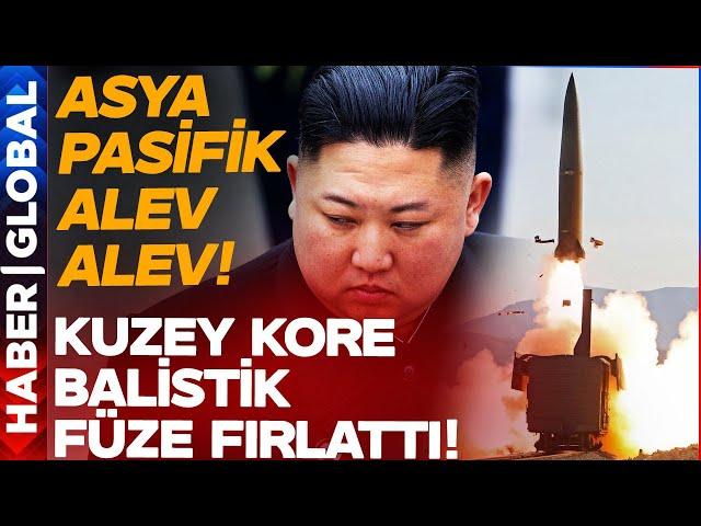 Kim Jong-Un Düğmeye Bastı! Kuzey Kore Uzun Menzilli Balistik Füze Fırlattı!