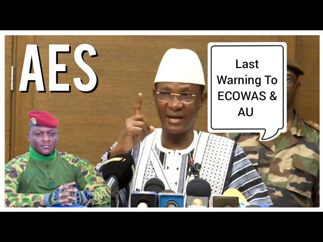 Mali's Prime Minister sends warning to AU as he takes on ECOWAS-AES crisis [English speech]