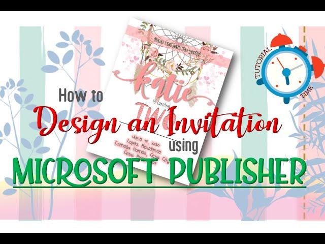 How to Design an Invitation Using Microsoft Publisher