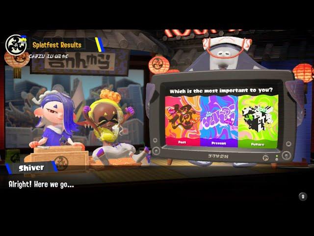 Splatoon 3 - Grand Festival Splatfest Results - Past vs. Present vs. Future