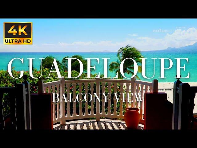 Beautiful Beach View in Guadeloupe 4K | 1 Hour of Relaxing Ambient Music