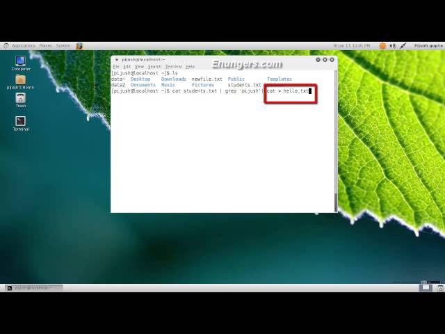 Piping and redirection tutorial on centos/rhel