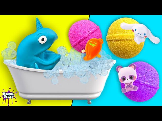 Surprise TOY Bath Balls with Jitters the Nervous Narwhal!