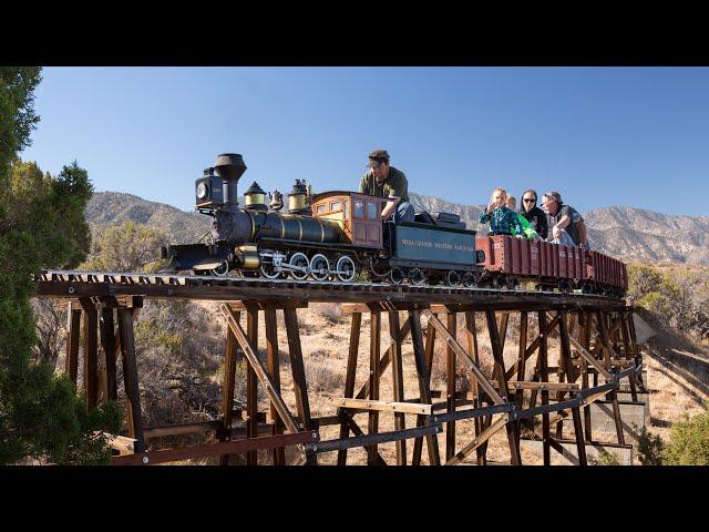 A Ride on the Mesa Grande Western Railroad - Amazing 1/4 Scale Live Steam Train on 40 Acres!