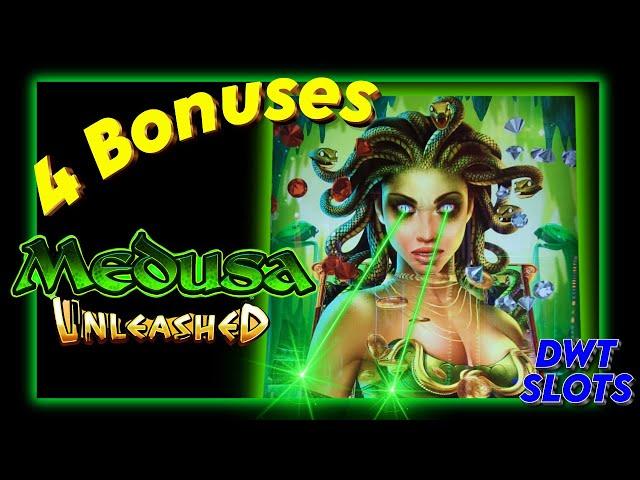 4 BONUSES MY BEST EVER WINS ON MEDUSA UNLEASHED Slot Machine !