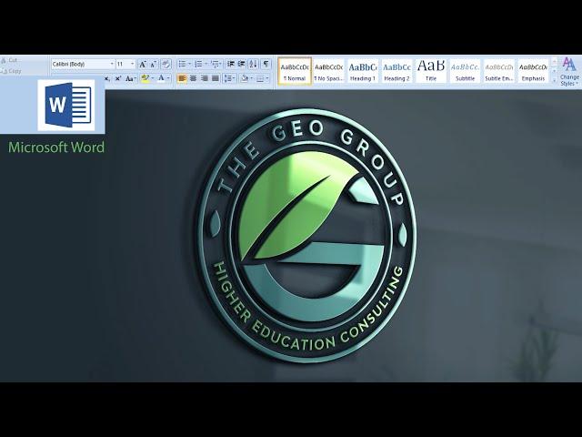 Microsoft Word Logo Design Tutorial - How to make professional logo design in ms word