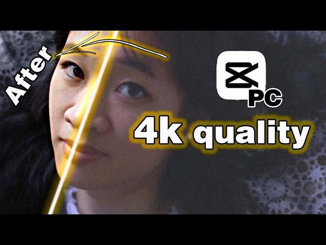 how to upscale 1080p to 4k in capcut pc | capcut pc tutorial